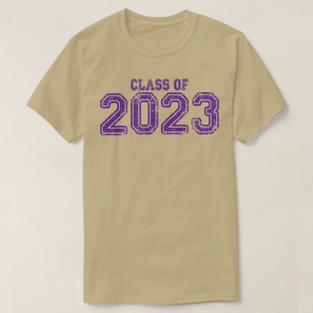 Varsity Lila Class of 2023 T Shirt (Design framsida)