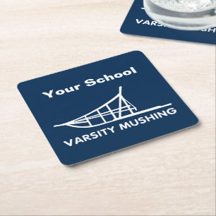 Varsity Mushing Underlägg Papper Kvadrat