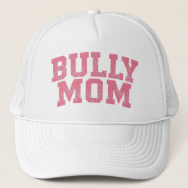 Varsity Pink Bully Dog Mom | Bulldog Pitbull Mama Keps