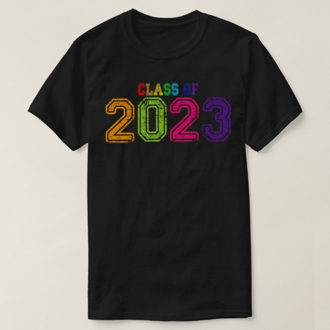 Varsity Rainbow Class of 2023 T Shirt (Design framsida)