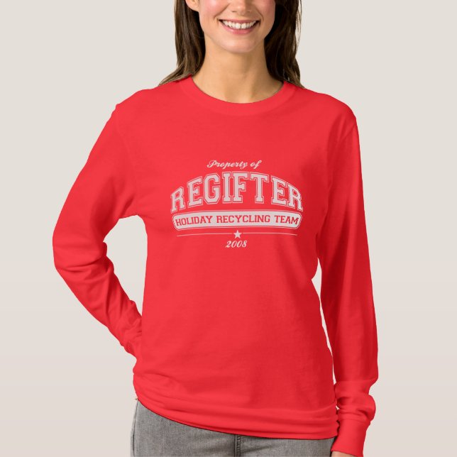 Varsity REGIFTER  Holiday Recycling Team Tee (Framsida)