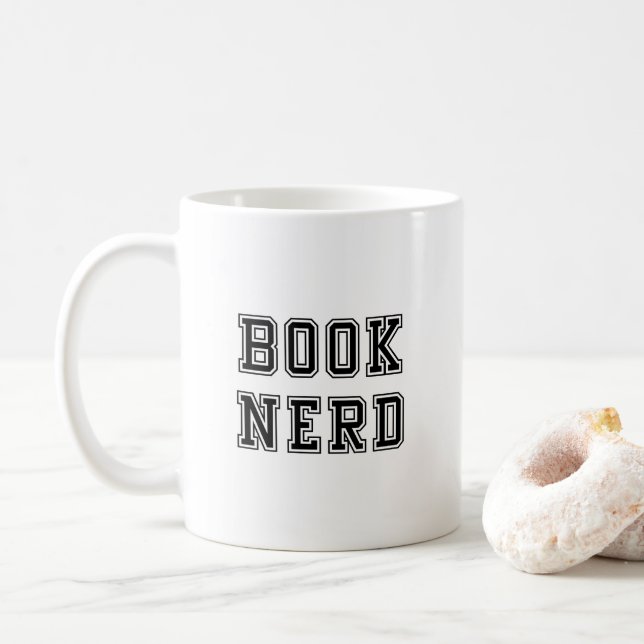 Varsity Stil Bok Nerd Kaffemugg (Med munk)