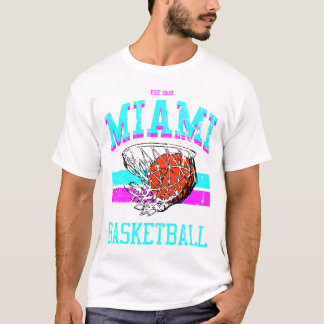 Varsity Stil Miami Vice Basketball T Shirt