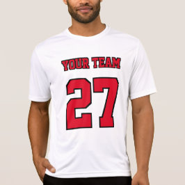 Varsity Team Name Number Red Black Basketball T Shirt