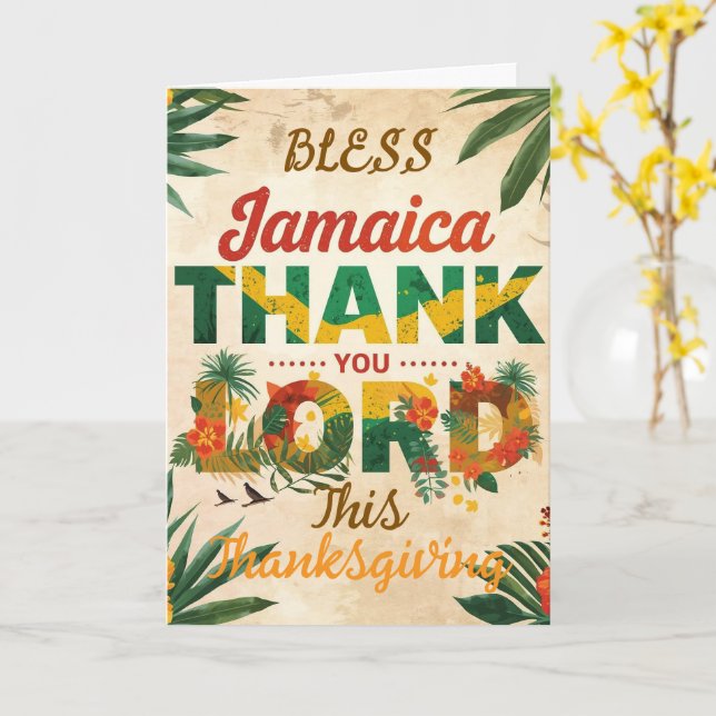 Varsla Jamaica tackgivelse Kort (Gul blomma)