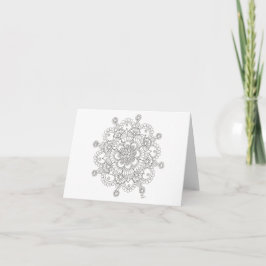 VårSnowflakeMandala Notecard Helgkort