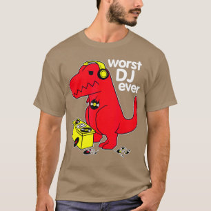 Värst DJ någonsin funny Red Dinosaur T Shirt