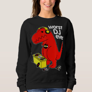 Värst Dj någonsin funny T Rex Dinosaur Sarcastic M Shirt