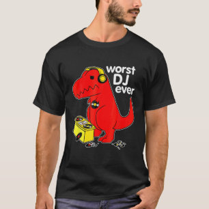 Värst DJ nånsin funny T Rex Dinosaur Sarcastic Mus Shirt