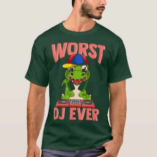 Värst DJ nånsin funny T Rex Dinosaur Sarcastic Pun T Shirt