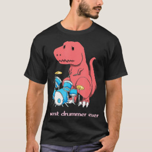 Värst Drummer nånsin funny Dinosaur TRex Drum T Shirt