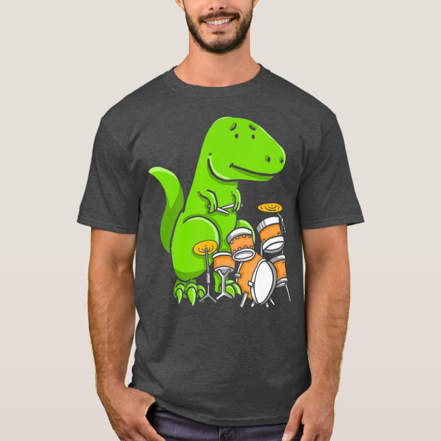 Värst Drummer nånsin funny TRex Dinosaur Drum för T Shirt (Framsida)