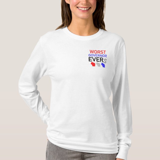 Värst guvernör Evers - Kvinnors Långärmad T T Shirt (Framsida)