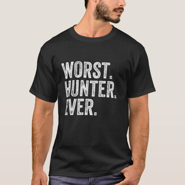 Värst Hunter Funny Hunting Hunt Långärmad T Shir Shirt (Framsida)