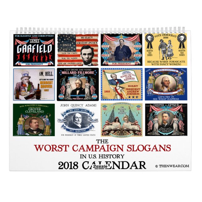 Värst kalender för politisk kampanjslogan 2018 (Baksida)