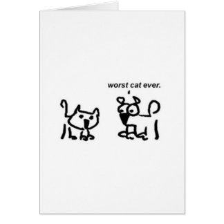 Värst katt någonsin hälsningskort