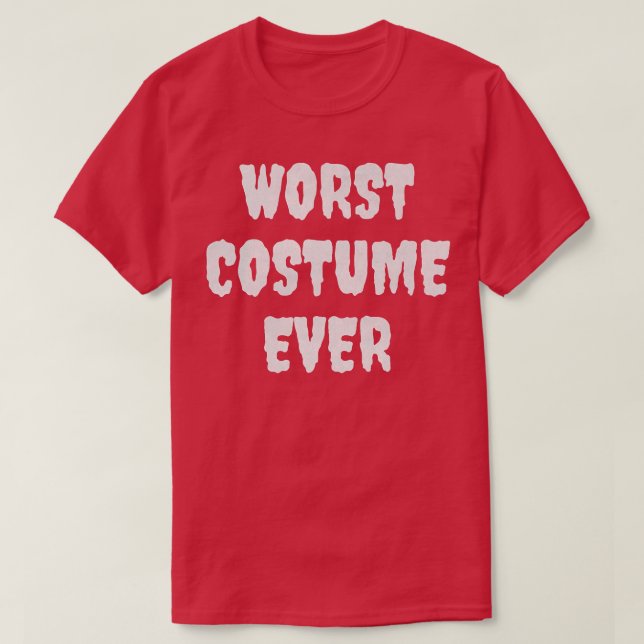 Värst kostym varje lazy Halloween Costume  T Shirt (Design framsida)