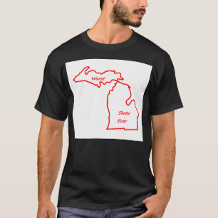 Värst Michigan påstår någonsin rött T Shirt