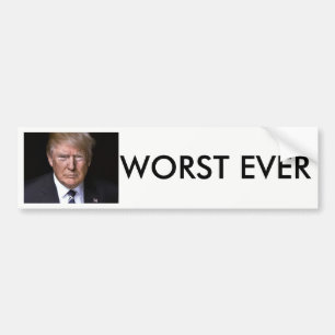 Värst någonsin Anti-Donald trumf Bildekal