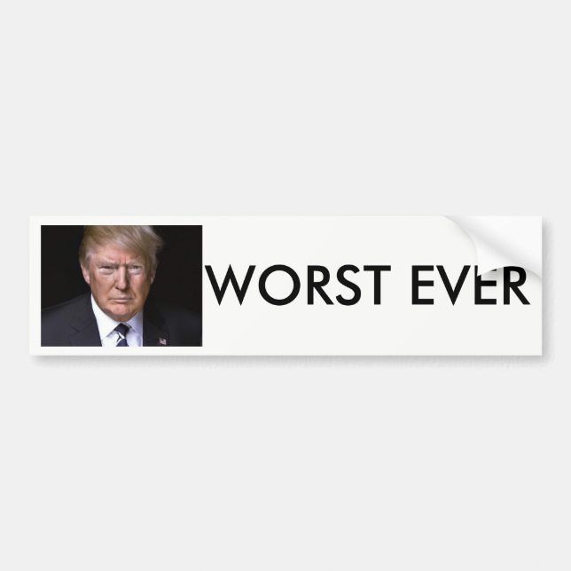 Värst någonsin Anti-Donald trumf Bildekal (Framsidan)