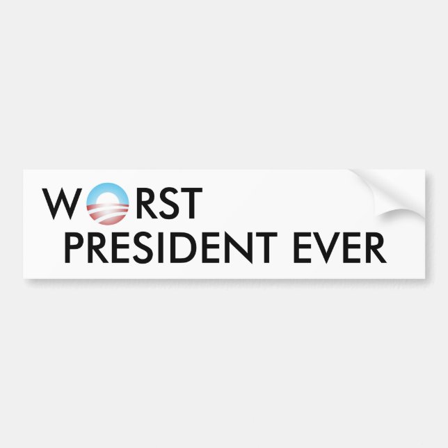 värst president någonsin bildekal (Framsidan)