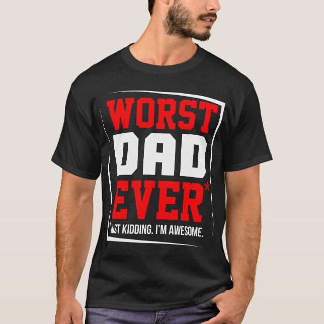 värsta pappa någonsin t shirt (Framsida)