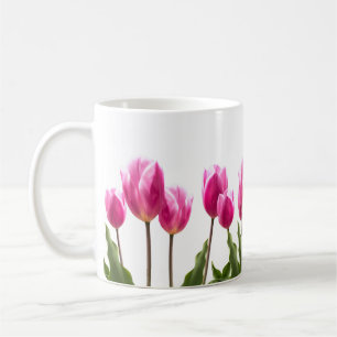Vårstil Rosa Tulpan Blomma / Påsk Kaffemugg