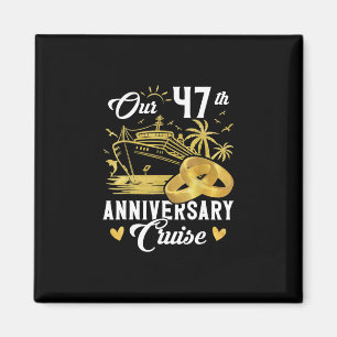 Vårt 47-årsjubileum Golden Cruise Semester Par Magnet