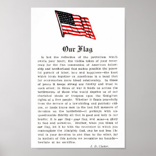 Vårt amerikanska Flagga Patriotism Ord Ord Poster