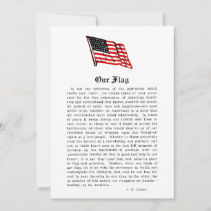 Vårt amerikanska Flagga Patriotism Ord Ord Tack Kort