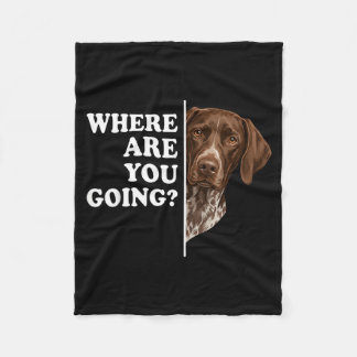 Vart är du på väg tysk kort hår pointer hund fleecefilt
