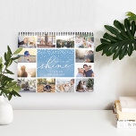 Vårt år till Shine | Fotokalender Kalender<br><div class="desc">ett favoritminne på varje sida i 2019 års fotokalender. Täckningen innehåller en miniatyrversion av varje foto med "vårt år att skina" i mitten på en blå vattenfärgsbakgrund. Anpassa med din familj namn och året därunder. Insidan av bilden visas dina foton i ett dynamiskt utfall med en månads övertäckning i vit...</div>