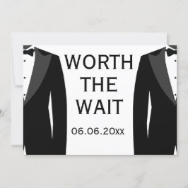 Värt Att Vänta Svart Och Vit HBT-Hochs Dag Spara Datumet