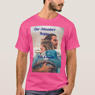 Vårt äventyr börjar lägg till parfoto kärlek & tac t shirt