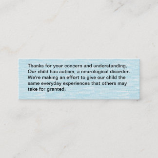 Vårt barn har autism - kort