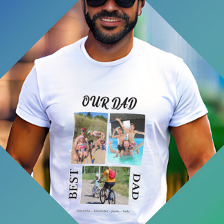 Vårt bästa Pappa-fotokollage i Pappa anpassar Far T Shirt