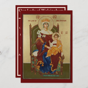 Vårt bönekort Dam i Walsingham Julkort