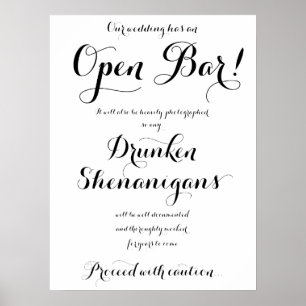 Vårt Bröllop har ett öppet Pub-tecken som Poster