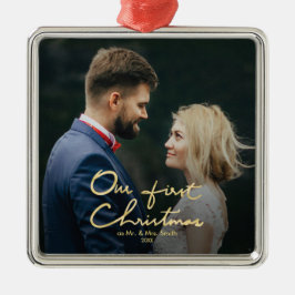 Vårt chic Fauxguld för första jul omkullkastar jul Julgransprydnad Metall