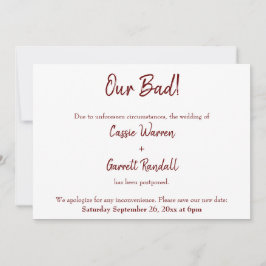 Vårt dåliga Burgundy sköt upp tillkännagivandet fr Inbjudningar