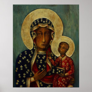 Vårt Dam av Czestochowa Black Maddona Virgin Mary Poster