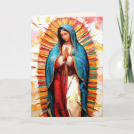 Vårt Dam av Guadalupe-kort för mappad hälsning Kort
