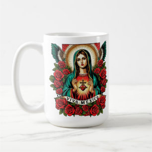 Vårt Dam Guadalupe Mor Mary Viva Mexico art Kaffemugg