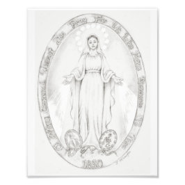 "Vårt Dam i den Miraculous Medal" Devotional Art Fototryck