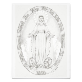 "Vårt Dam i den Miraculous Medal" Devotional Art Fototryck