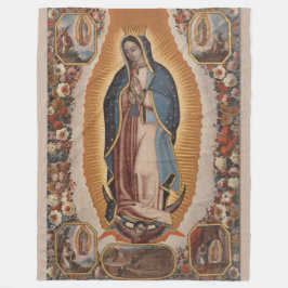Vårt Dam i Guadalupe-Religiösan, det katolska Mexi Fleecefilt