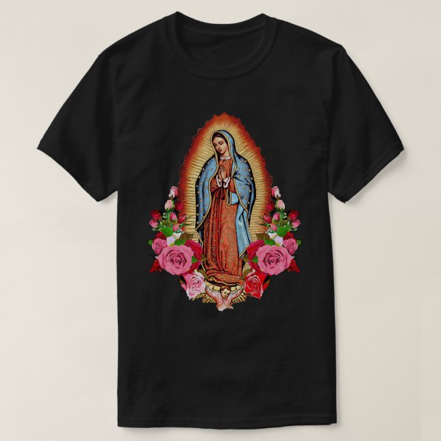 Vårt Dam Virgen De Guadalupe Virgin Mary Gracias M T Shirt (Design framsida)