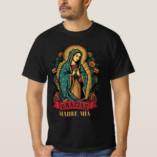Vårt Dam Virgen De Guadalupe Virgin Mary Gracias M T Shirt