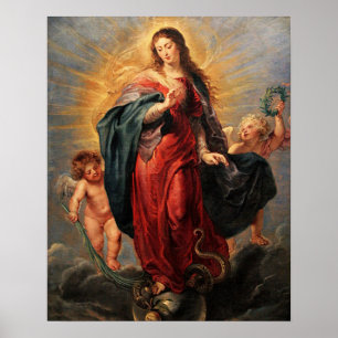 Vårt Dam Virgin Immaculate Heart of Mary 3 Poster