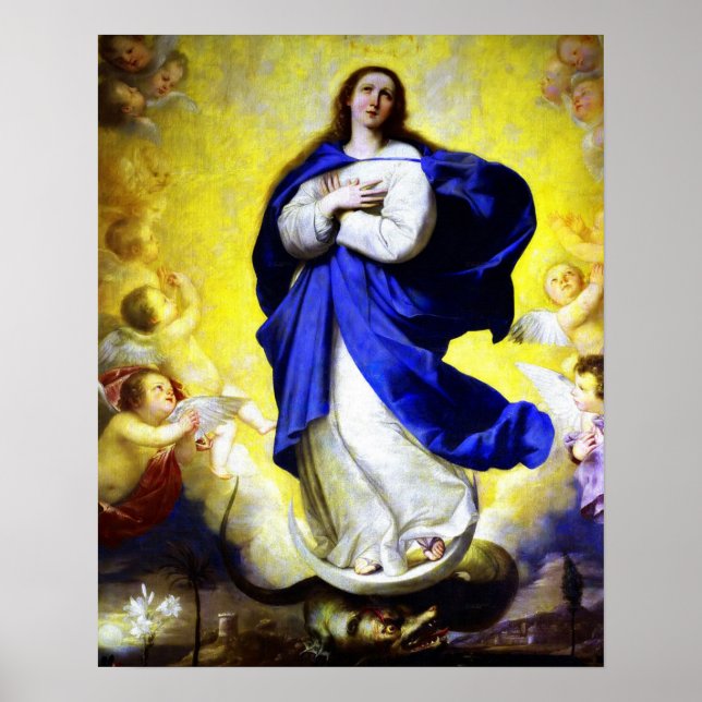 Vårt Dam Virgin Immaculate Heart of Mary 5 Poster (Framsidan)
